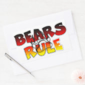 Sticker Rectangulaire Les ours de Bear Pride règnent (Enveloppe)