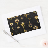 Sticker Rectangulaire Les Patters de Seamless avec Golden Keys (Enveloppe)