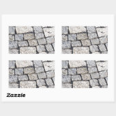 Sticker Rectangulaire Les pavés d'une rue en détail (Feuille)