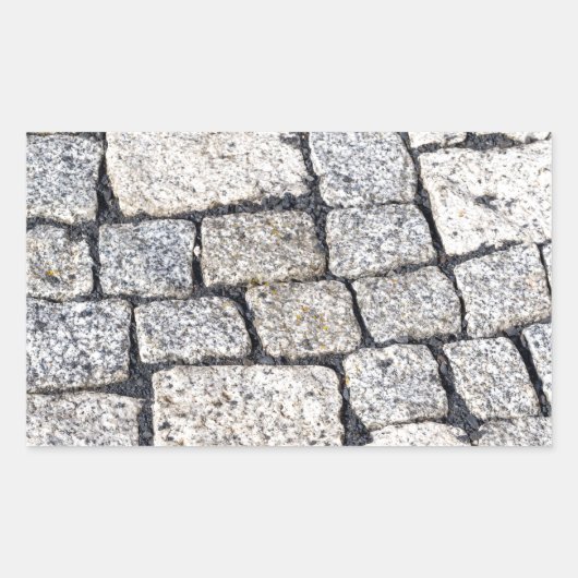 Sticker Rectangulaire Les pavés d'une rue en détail (Devant)