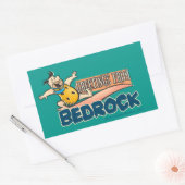 Sticker Rectangulaire Les Pierrafeu | Fred - Salutations De Bedrock (Enveloppe)