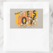 Sticker Rectangulaire Les Pierrafeu | Tout le monde Rock (Sac)