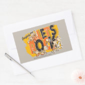 Sticker Rectangulaire Les Pierrafeu | Tout le monde Rock (Enveloppe)