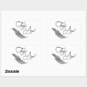 Sticker Rectangulaire Les Plumes Apparaissent Lorsque Les Anges Sont Prè (Feuille)