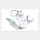Sticker Rectangulaire Les Plumes Apparaissent Lorsque Les Anges Sont Prè (Devant)