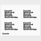 Sticker Rectangulaire Les projets (Feuille)