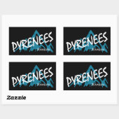 Sticker Rectangulaire Les Pyrénées (Feuille)