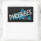 Sticker Rectangulaire Les Pyrénées (Sac)