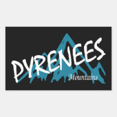 Sticker Rectangulaire Les Pyrénées (Devant)
