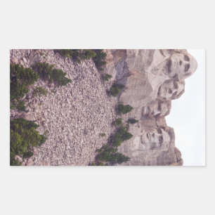 Sticker Rectangulaire Les quatre du Mont Rushmore