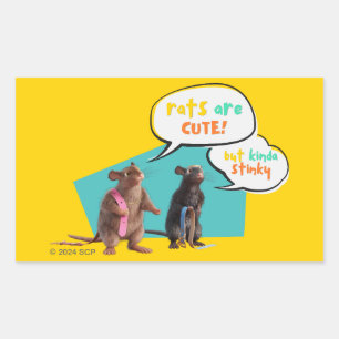 Sticker Rectangulaire Les Rats Sont Mignons Mais Plutôt Stinky