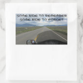 Sticker Rectangulaire Les rêves de la journée de moto (Sac)