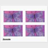 Sticker Rectangulaire Les rêves de papillons (Feuille)