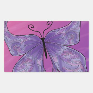 Sticker Rectangulaire Les rêves de papillons