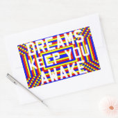 Sticker Rectangulaire Les rêves vous gardent pour réveiller des (Enveloppe)