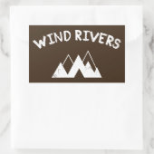 Sticker Rectangulaire Les rivières à vent (Sac)
