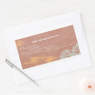 Sticker Rectangulaire Les silhouettes de fleurs sauvages de Boss's Day s