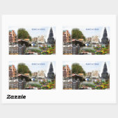 Sticker Rectangulaire Les sites touristiques d'Amsterdam (Feuille)