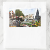 Sticker Rectangulaire Les sites touristiques d'Amsterdam (Sac)