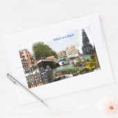 Sticker Rectangulaire Les sites touristiques d'Amsterdam (Enveloppe)