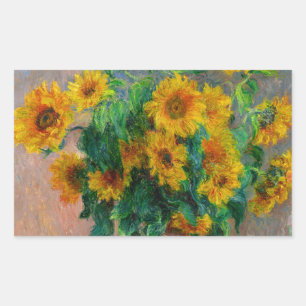 Sticker Rectangulaire Les tournesols de Monet