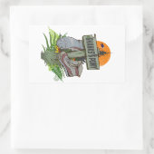 Sticker Rectangulaire Les vieilles bottes de randonnée de poney de Shank (Sac)