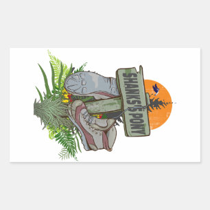 Sticker Rectangulaire Les vieilles bottes de randonnée de poney de Shank