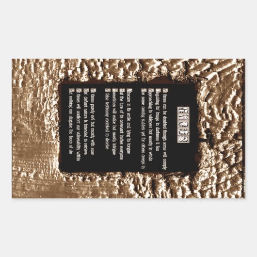 Sticker Rectangulaire Les visages du péché (Devant)