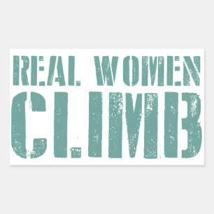 Sticker Rectangulaire Les vraies femmes grimpent