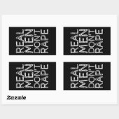 STICKER RECTANGULAIRE LES VRAIS HOMMES NE VIOLENT PAS (Feuille)