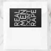 STICKER RECTANGULAIRE LES VRAIS HOMMES NE VIOLENT PAS (Sac)