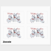 Sticker Rectangulaire Les Westies règnent ! (Feuille)