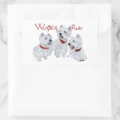 Sticker Rectangulaire Les Westies règnent ! (Sac)