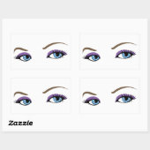 Sticker Rectangulaire Les yeux de la femme (Feuille)