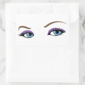 Sticker Rectangulaire Les yeux de la femme (Sac)