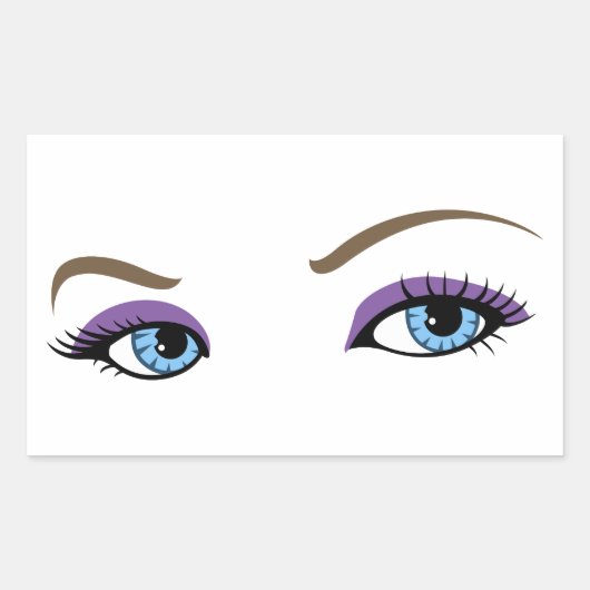 Sticker Rectangulaire Les yeux de la femme (Devant)