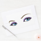 Sticker Rectangulaire Les yeux de la femme (Enveloppe)