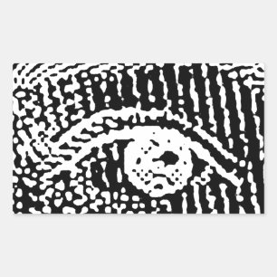 Sticker Rectangulaire Les Yeux de la Reine Elizabeth