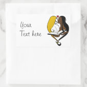 Sticker Rectangulaire Lesbian Romance Votre Texte Ici (Sac)