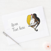 Sticker Rectangulaire Lesbian Romance Votre Texte Ici (Enveloppe)