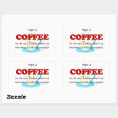 Sticker Rectangulaire L'espoir est le café (Feuille)