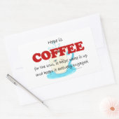 Sticker Rectangulaire L'espoir est le café (Enveloppe)