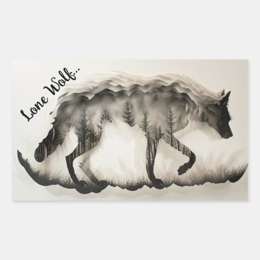 Sticker Rectangulaire L'essence de la nature (Devant)