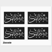 Sticker Rectangulaire Let It Snow Lover Snowflake Holiday Merry Xmas  (Feuille)