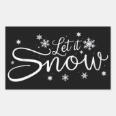 Sticker Rectangulaire Let It Snow Lover Snowflake Holiday Merry Xmas  (Devant)