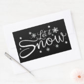 Sticker Rectangulaire Let It Snow Lover Snowflake Holiday Merry Xmas  (Enveloppe)