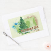 Sticker Rectangulaire L'État À feuillage persistant (Enveloppe)