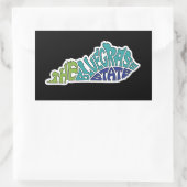 Sticker Rectangulaire L'État de Bluegrass - Kentucky (Sac)