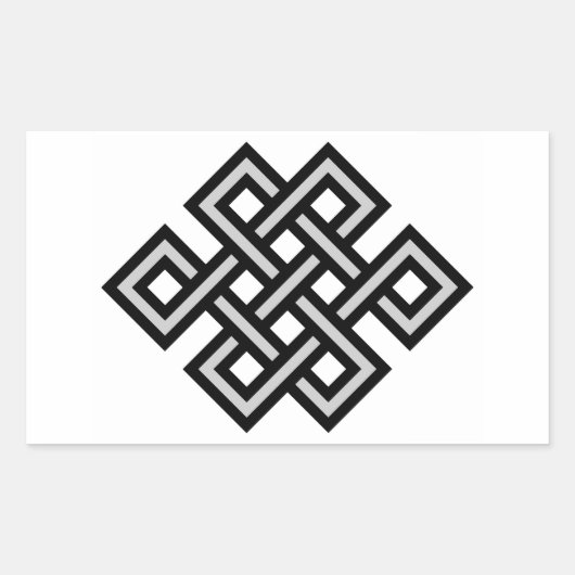 Sticker Rectangulaire L'éternité tibétaine noeud infinie symbole infini  (Devant)
