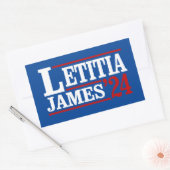 Sticker Rectangulaire Letitia James 2024 (Enveloppe)